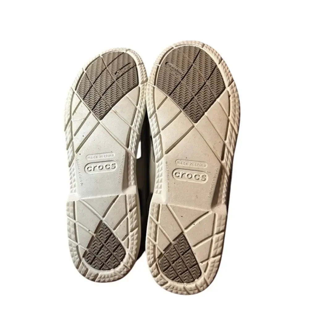 Crocs Beach Line Boat Shoes Tan / Beige Women's Size 8 200109